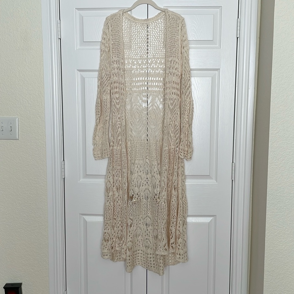 Long knit cardigan